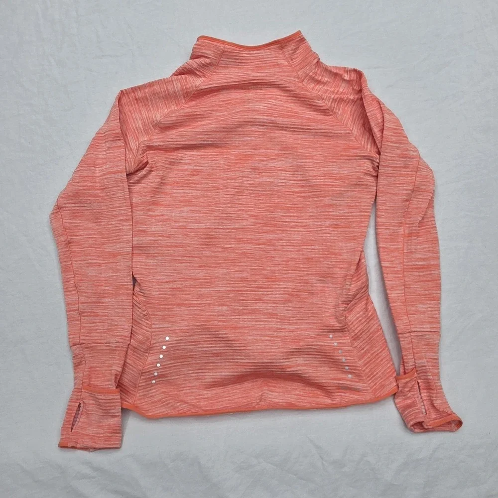 Nike‎ Dri-Fit Element Sphere Orange 1/2 Zip Longsleeve Shirt Size Medium